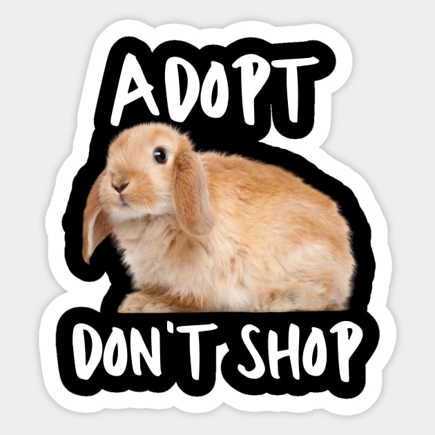 Adopt Don't Shop Bunny Sticker by daisies&bunnies